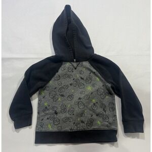 Jumping Beans Hoodie Boys 3T Gray Pullover Alien All Over